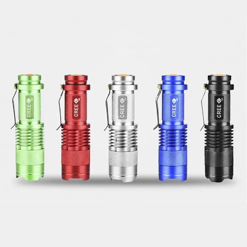 

Rechargeable Portable Mini Q5 LED Flashlight Torch XML Q5 LED Flashlight Outdoor Camping Light Zoom Portable Waterproof LED New