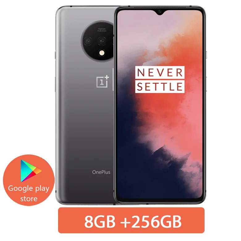 8G 256G Gray Смартфон OnePlus 7T с глобальной ПЗУ, 8 ГБ, 128 ГБ, Восьмиядерный процессор Snapdragon 855 Plus, 90 Гц, AMOLED экран, 48 МП, тройная камера UFS 3,0, NFC - Цвет: 8G 256G Gray