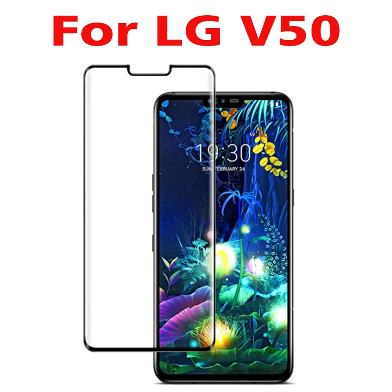 풀 커버 고알루미늄 강화 유리, LG V50 5G 화면 보호기 보호 필름, LG V..