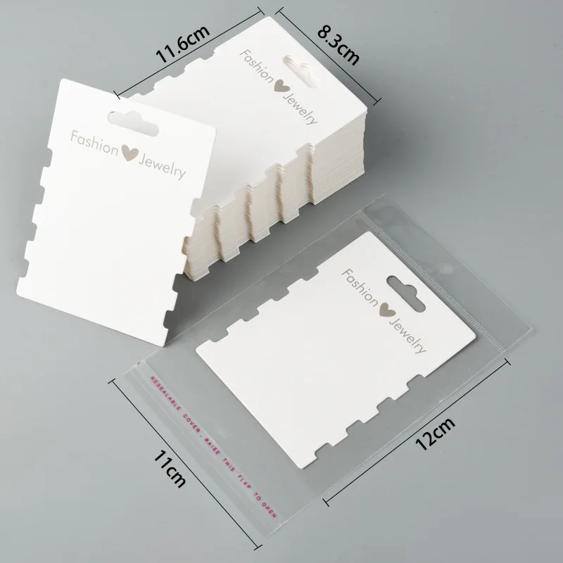 30pcs Earrings Paper Card for Bracelet Necklace Hairband Ear Studs DIY Jewelry Display Package Card Handmade 5x5/6x6/5x9/8x8cm