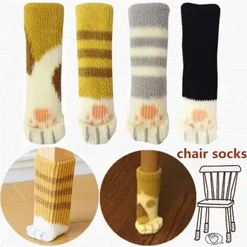 

4PCS Chair Leg Socks Cloth Floor Protection Anti-Slip Table Legs Furniture Feet Sleeve Cover Pad