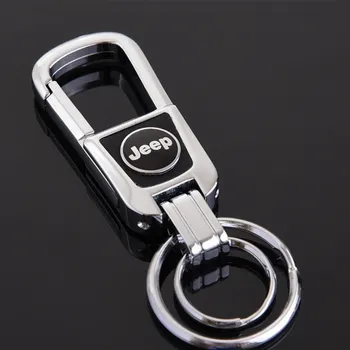 

Metal Car Styling Keyring Key Chain For Jeep Grand Cherokee Wrangler Patriot Liberty CJ JK YJ TJ JKU Car Key Case Decoration