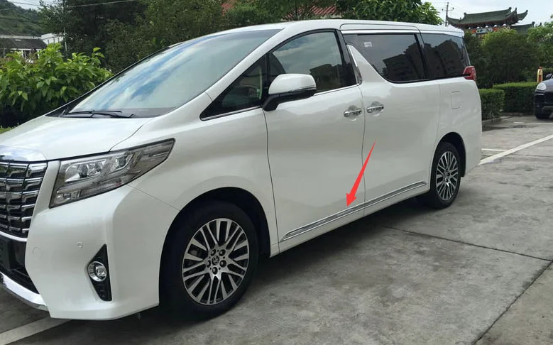 4 шт. ABS Хромированная боковая Накладка для Toyota Alphard