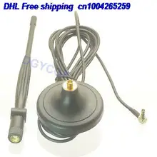 DHL 20pcs Антенна GSM GPRS 5dBi UM175 male RA 90 градусов Магнитная база для 3g USB модемов антенна 22-a