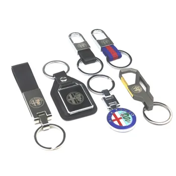 

3D Metal Car Key Chain Key Ring Keyring For Alfa Romeo 159 147 156 Giulietta Sp Mito Protection Car Accessories Car Styling