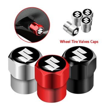 

4Pcs New Metal Wheel Tire Valve Caps For Suzuki Jimny Swift Vitara SX4 DZire IGNIS Alto Spacia Accessories