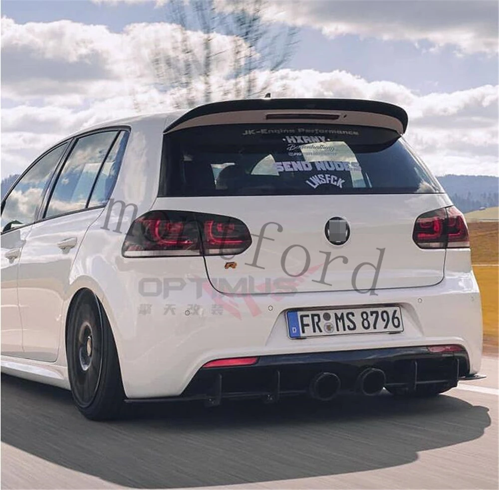 Para Volkswagen Golf Mk6 Gti R Oettinger Spoiler Traseiro Superior Cauda Spoiler Asa Modificação