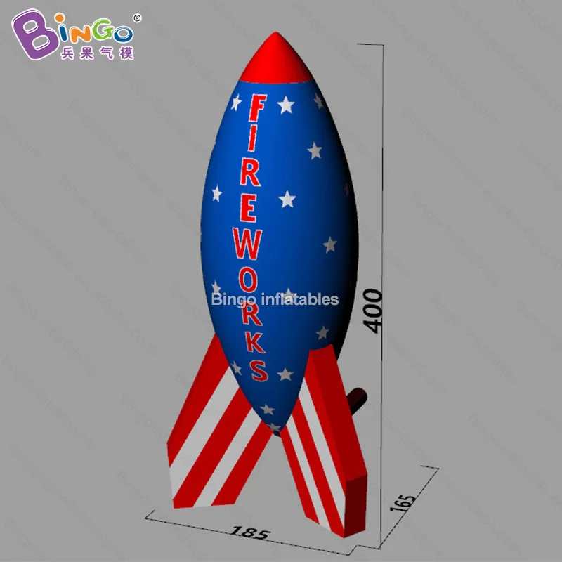 Бинго®Подгонянная 4 м высокая надувная ракета/космический корабль/огненная стрела/надувной космический свет мультфильм декор