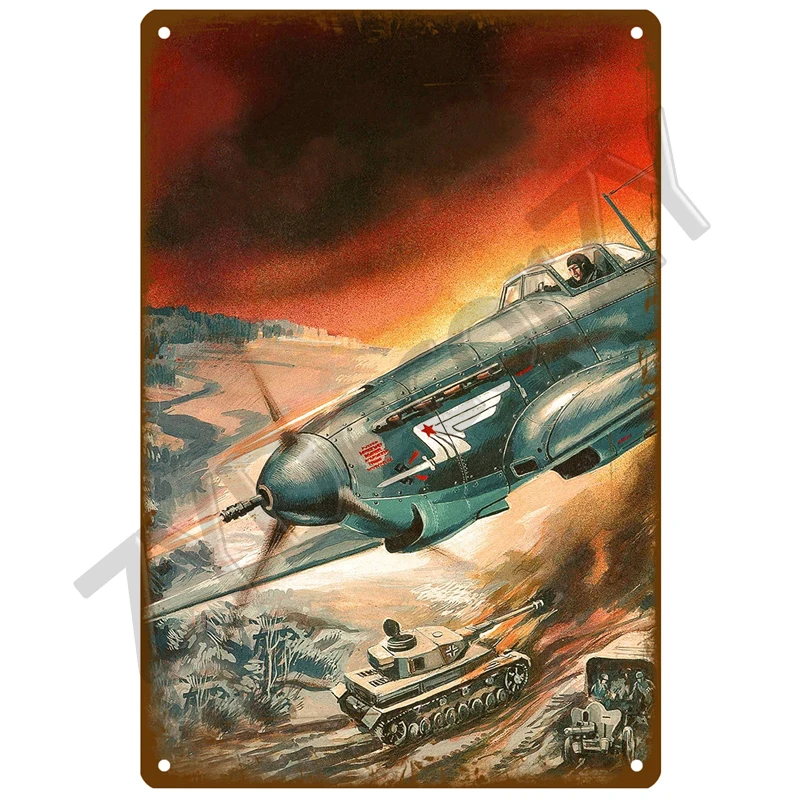 Flugzeug Metall Zeichen Haus Plaque Metall Poster Zinn Zeichen Platte Wand Poster Vintage Retro Ästhetische Zimmer Dekor Wand Kunst Dekoration – Detail 5
