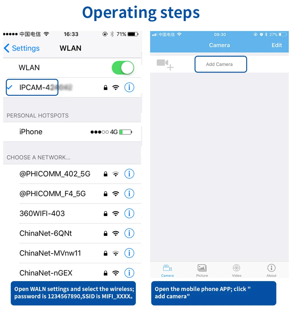 5MP Wifi ip-камера ONVIF Беспроводная цилиндрическая камера наружная SD карта аудио 1920*1080 ночное видение 30 м приложение CamHi