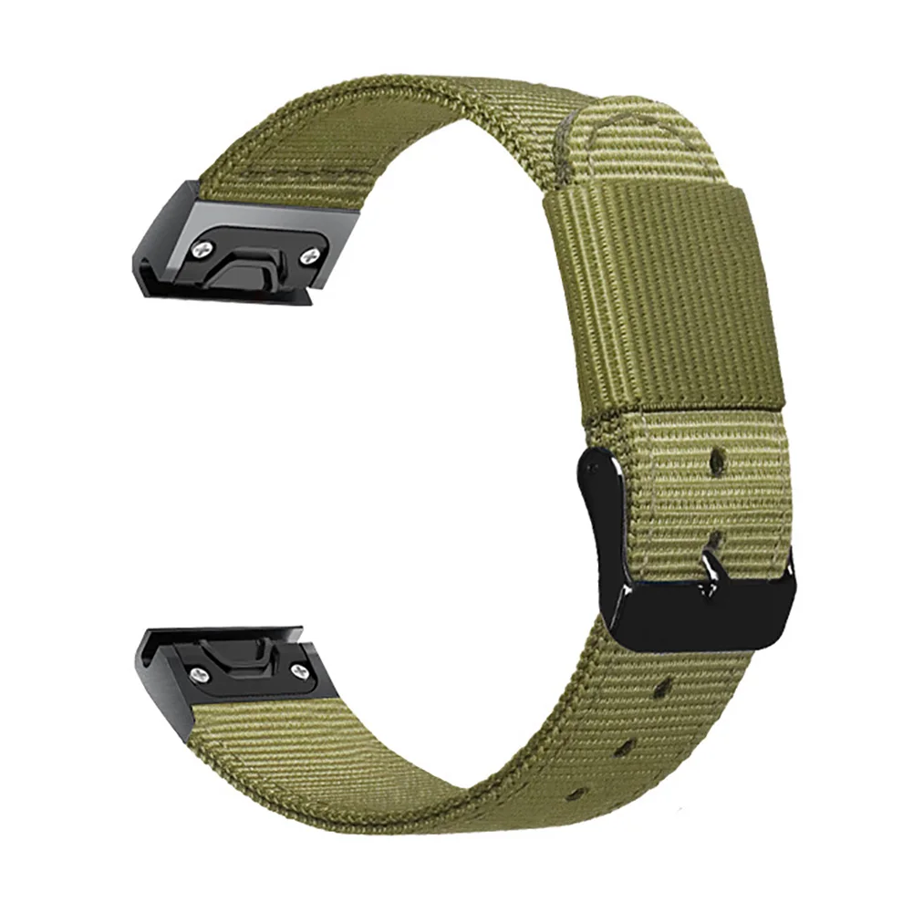 Army green Универсальный 20 мм 22 мм 26 мм ремешок для часов Garmin Fenix6S PRO ремень нейлоновый сменный ремешок для часов Garmin fenix6 fenix 6X - Цвет: Army green