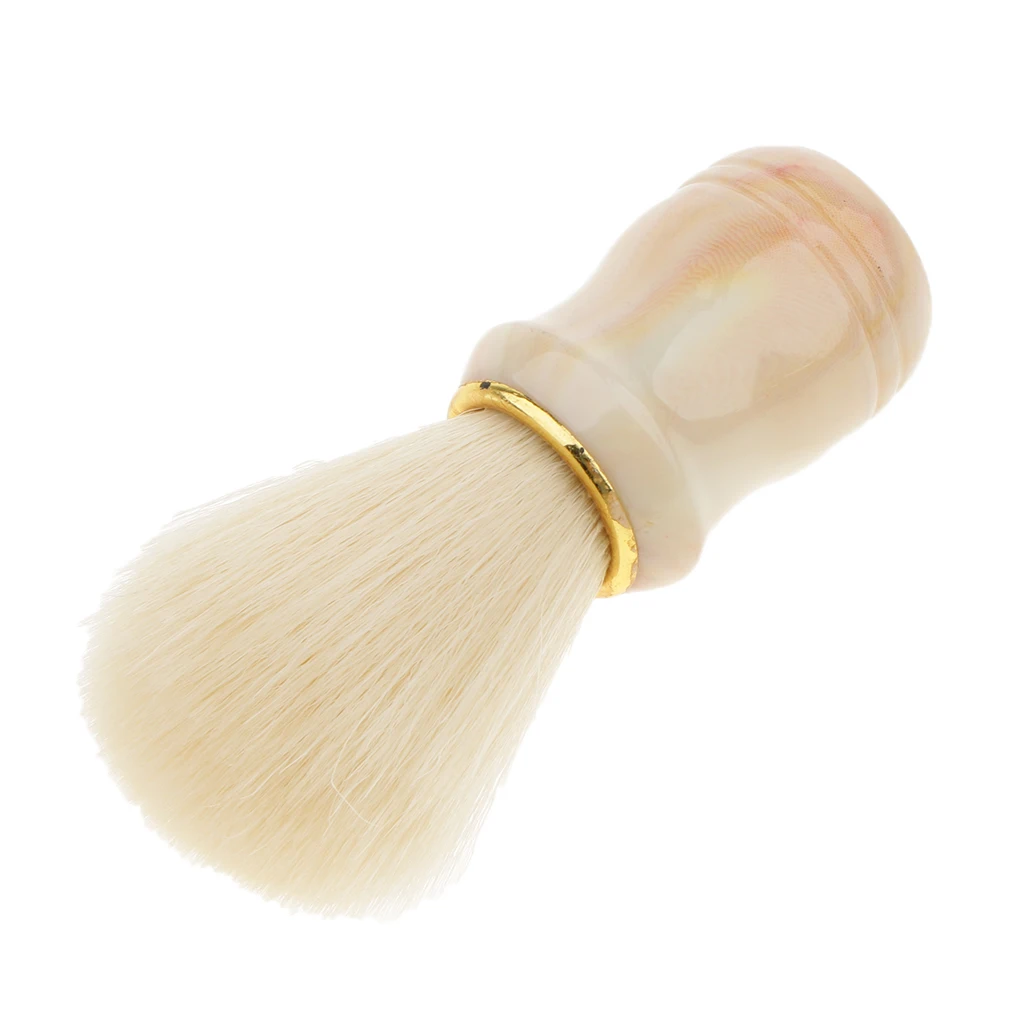 Mens Beard Mustache Shaving Brush Bristles Hair Removal Neck Duster Brush