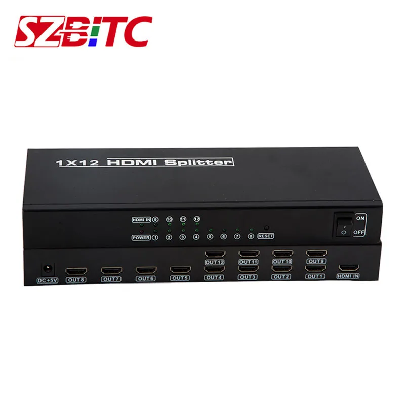 SZBITC 4K HD разделитель 1X12 распределитель видеоконтроллера настенный 1 в 12 Out @ 30Hz EDID