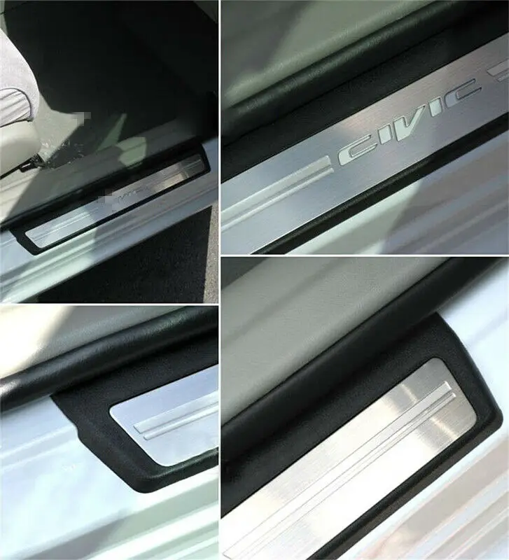 Подходит для Honda Civic Sedan 06-15 стальной дверной порог Накладка дверной предохранитель пусковая площадка