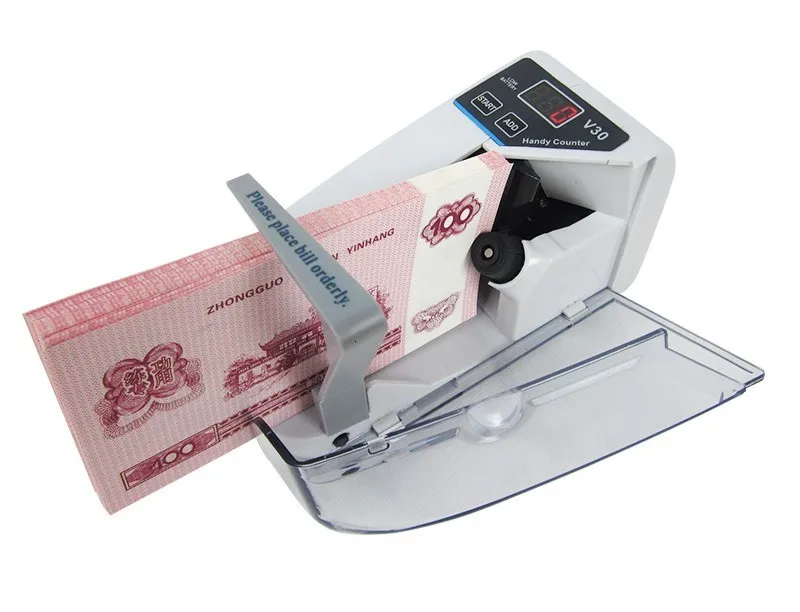 Светодиодный мини-дисплей портативного использования батареи/разъем удобный счетчик денег машина для наличных денег и банкнот счета