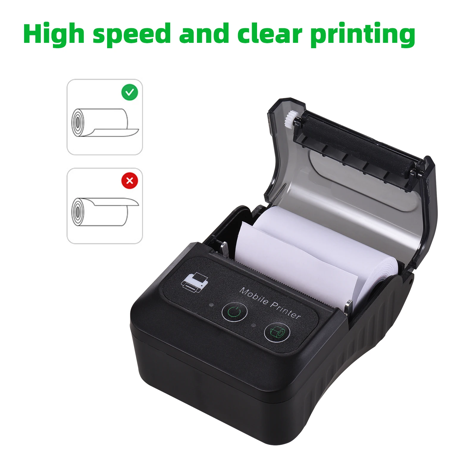 Portable Phone Thermal Receipt Printer 58mm Mini Size To Carry On Works With Android & iOS Handheld Wireless Bluetooth Printer pocket mini printer for student