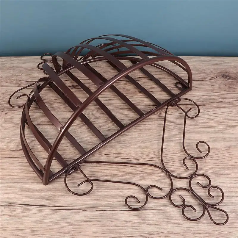 1 Pc Flowerpot Holder European Style Semicircular Wall Mounted Planter Rack Plant Pot Basket For Home Balcony Garden
