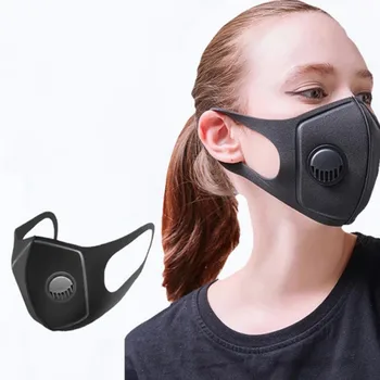 

Anti Dust Mask With Valve Women Men PM2.5 Breathing Filter Face Mouth Reusable Mouth Cover Anti Fog Haze Respirator Masks Black