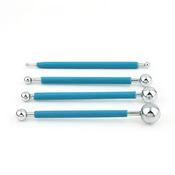 

1Set Double sided 4 tools Modelling stainless steel Ball Tools sugar paste cake