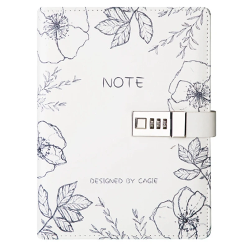 

A5 Notepad Sub-Notebook Diary with Lock Hand Book Password Lock Notebook Travel Planner Journal Student Code Lock Note Books Off
