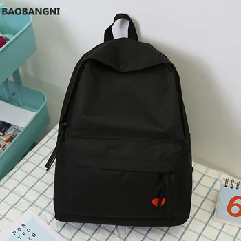 

New Korean High School Student Schoolbag Female Black Yellow Canvas Backpack for Girls Bolsas Mochilas Femininas Back Bag