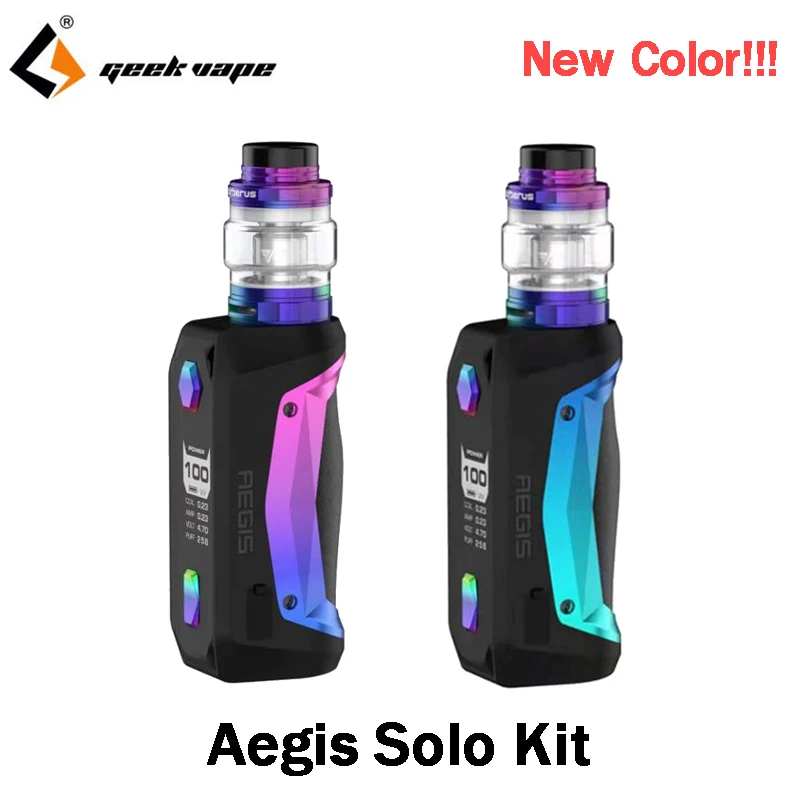 

Original Geekvape Aegis Solo Kit E Cig Aegis Solo 100W Box Mod 5.5ml Cerberus Subohm Tank Elctronic Cigarette Vape Vaporizer