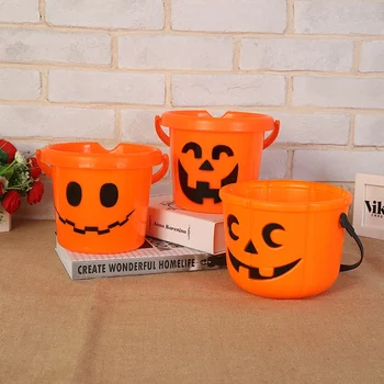 

Halloween Pumpkin Candy Basket Bucket Child Trick Or Treat S/M/L Candy Bag Home Halloween Party Tree Light Decor Supplies