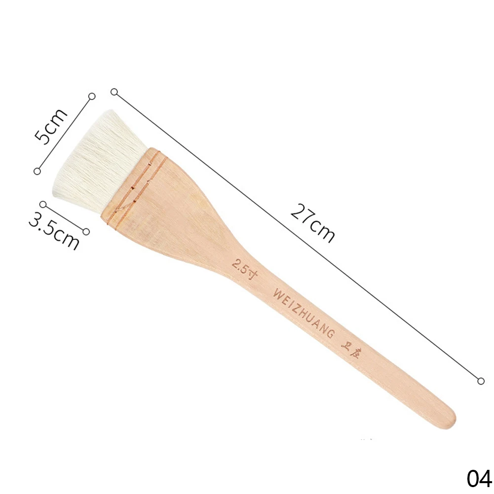 Flat Paddle Paint Brush - Long Handle 1-4 Inch for Oil  Acrylic Painting
