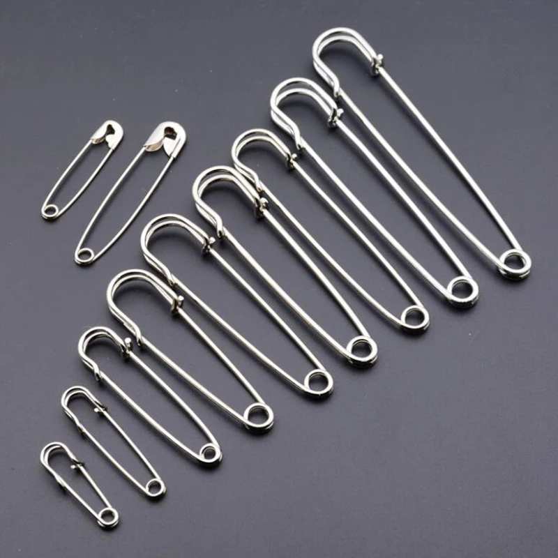 5pcs Safety Pins Sewing Tools Accessory Silver Metal Needles Large