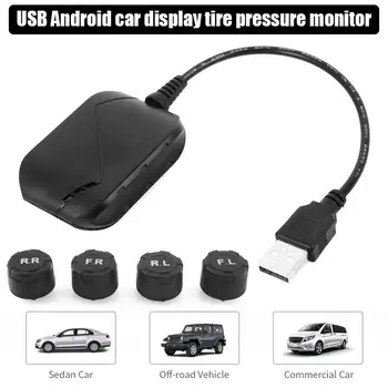 

Universal Tpms Usb Car 4 External Sensor TPMS Car Multi Media Tpms Tire Pressure Monitoring System for Android
