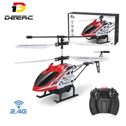 DEERC – hélicoptère RC 2.4G, avion avec lumière Led, Anti collision, jouets en alliage Durable pour débutants, enfants garçons 