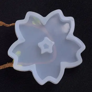 

5Pcs Snowflake Flower Pendant Molds Kit Cherry Blossom Resin Mold Jewelry Making 634D