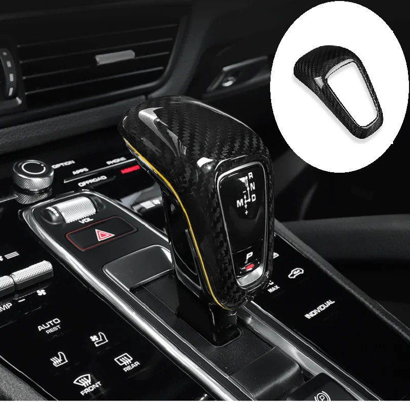 

Dry Carbon Fiber Lever Trim Cover Modification Interior Fit For Porsche Cayenne 2018-2023 Refit Accessories