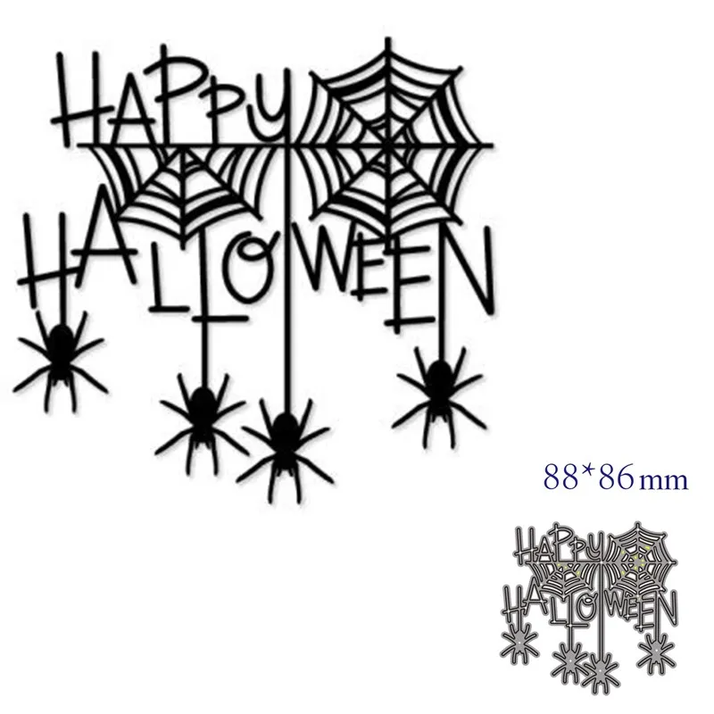 metal cutting dies cut die mold Halloween spider decoration Scrapbook paper craft knife mould blade punch stencils | Дом и сад