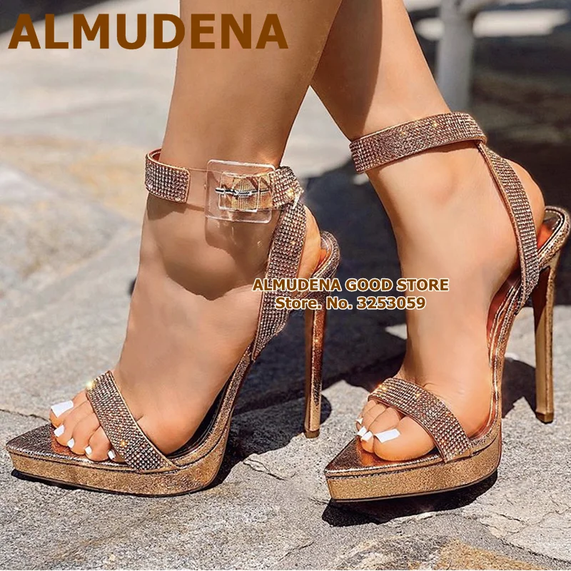 sandals with bling on them