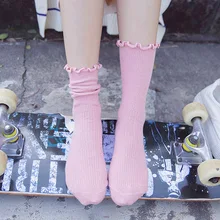 Модные мягкие хлопковые женские носки с кружевными оборками высококачественные милые носки на весну-лето удобные милые носки с оборками для маленькой принцессы