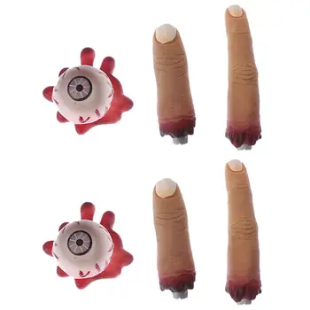 

6pcs Simulation Human Organs Halloween Organs Props Creepy Party Adornments