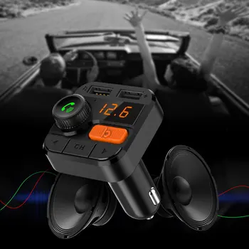 

DC 12-24v Car Mp3 Player Bluetooth Wireless Fm Transmitter Multifunctional Intelligent Player Car Charger Support TF Card/U Disk
