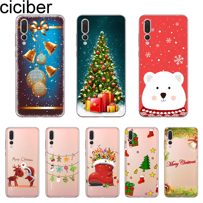 

ciciber Cover For Huawei P30 P20 P10 P9 P8 Lite Pro Plus 2017 P smart 2019 Phone Case Soft TPU Merry Christmas Coque Fundas Capa