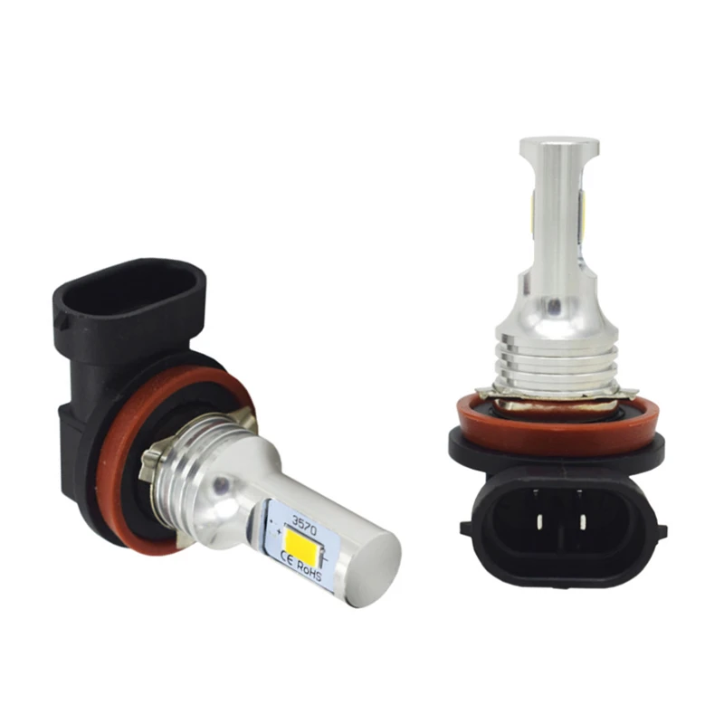 1 Pair H11 LED Headlights Bulbs Kit High/Low Beam 35W 4000LM 6000K White light