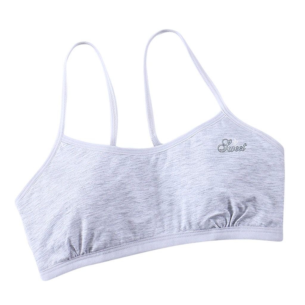 Young Girls Teen Girls Breathable Bra Wireless Stretchy Yoga Bras Training Bra for Activity Gym