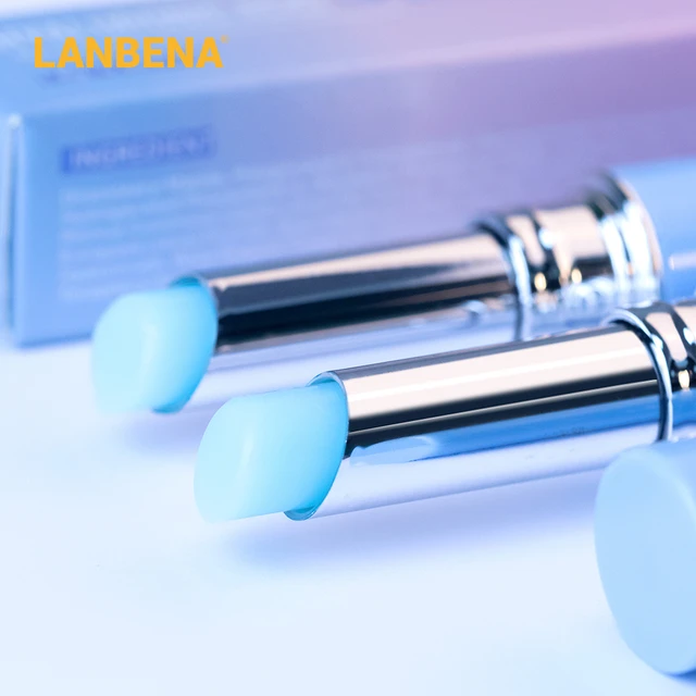 LANBENA Lip Balm Lips Plumper Orange Chameleon Rose Pink Hyaluronic Acid Moisturizing Remove Lip Lines Natural