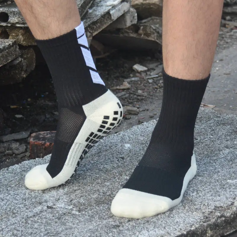 New Men Anti-Slip Football Socks High Quality Soft Breathable Thickened Sports Socks Running Cycling Hiking Women Soccer