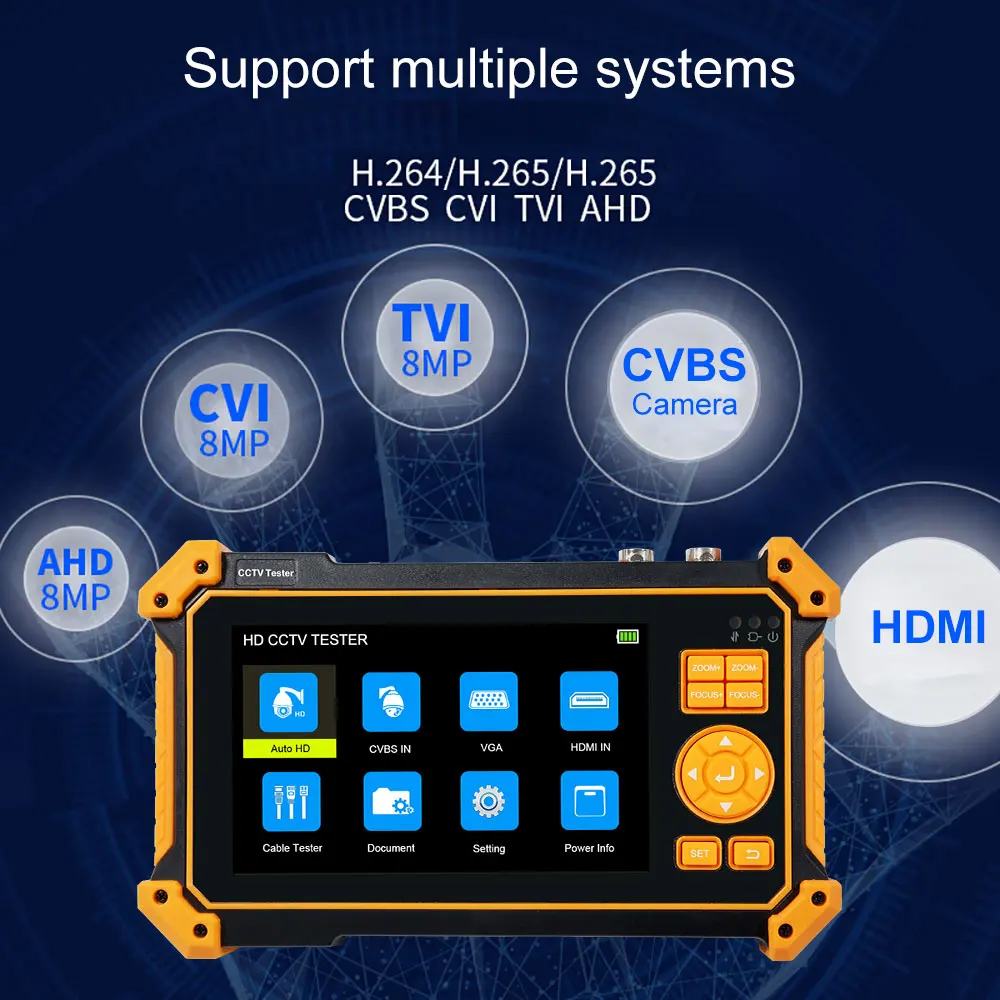 US $125.02 5 Inch 4K CCTV Tester Monitor For Analog Camera SDI VGA CCTV Camera Tester Mini Monitor Tester HDMI Testers Camera Ahd Monitor