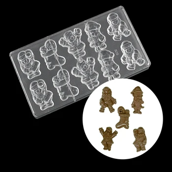 

DIY Christmas Polycarbonate Chocolate Mold ,Santa Claus Christmas boots shape Baking candy mould for Pastry Bakeware Cake Decor