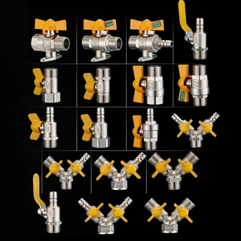 

All Copper Electroplated Thickened 1/2" Female Thread Three Way Gas Valve Angle Valve Ball Valve For Natural Gas Butt Switch