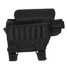 Portable Adjustable Nylon Tactical Butt Stock Shot gun Cheek Rest Pouch Bullet Holder Bag Outdoor Hunting Gun Buttstock Bag New