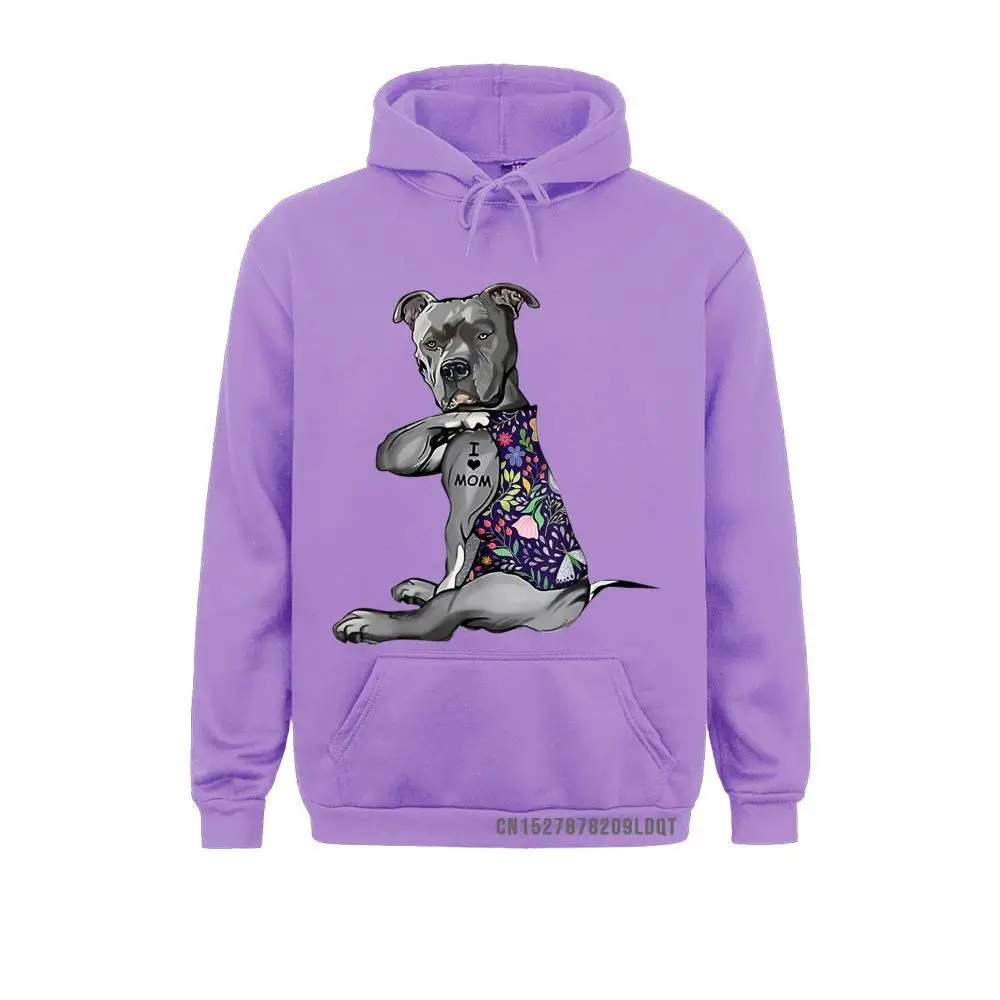 Party Long Sleeve Hoodies Fall Funny  Hoods Men Sweatshirts I Love Mom Funny Pitbull Dog Tattoo Flower Mother's Day T-Shirt__B9635 I Love Mom Funny Pitbull Dog Tattoo Flower Mother's Day T-Shirt__B9635purple