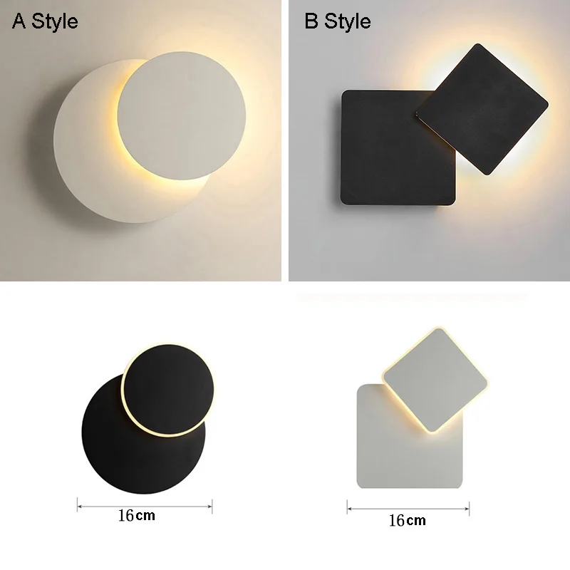  LED Wall Lamp 360 Degree Rotatable Lamp Sconce/Round Plug in Wall Spot for Stairs Living Room Bedro - 32998976536