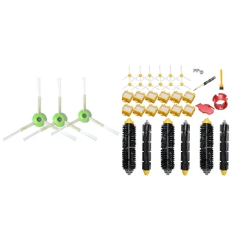 

1 Set Side Brush for Irobot Roomba I7 I7+/I7 Plus E5 E6 & 1 Set Replacement Filter and Brush Kit for Irobot Roomba